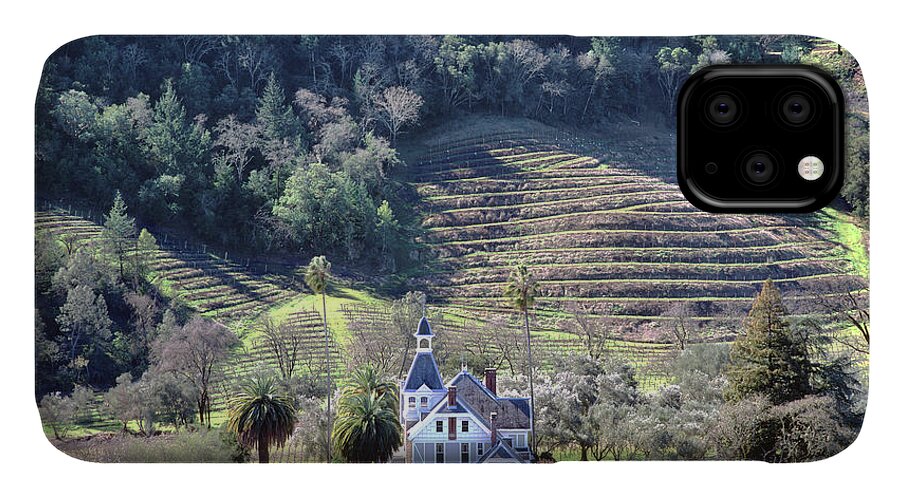 Spring Mountain Vineyard iPhone 11 Case featuring the photograph 6B6312 Falcon Crest Winery Grounds by Ed Cooper Photography