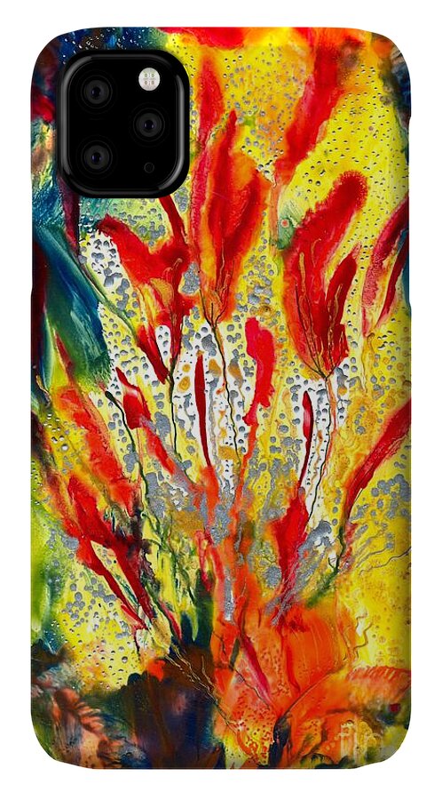 Healing iPhone 11 Case featuring the painting A Gateway to Americo Healing by Heather Hennick