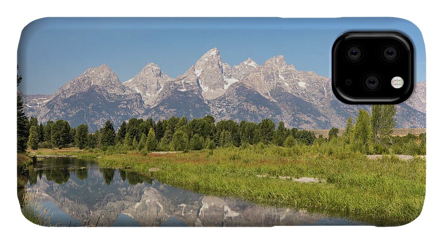 Photosbymch iPhone 11 Case featuring the photograph A Reflection of the Tetons by M C Hood