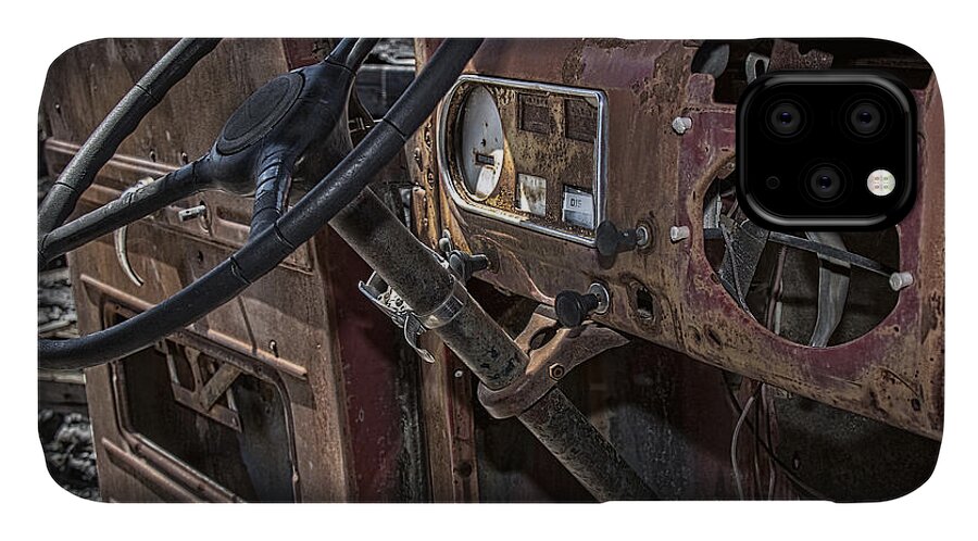 Pickup iPhone 11 Case featuring the photograph Abandoned Rusty Pickup by Phil Cardamone