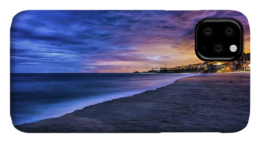 Beach iPhone 11 Case featuring the photograph Aliso Beach Lights by Jason Roberts