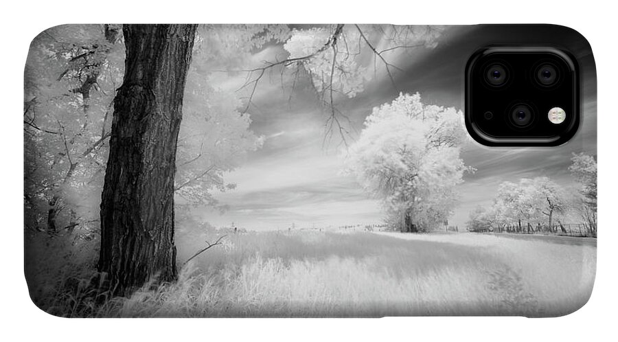 Summer Days In Sunny Alberta. Photographed In Infrared. iPhone 11 Case featuring the photograph An Afternoon With My Daughter by Dan Jurak
