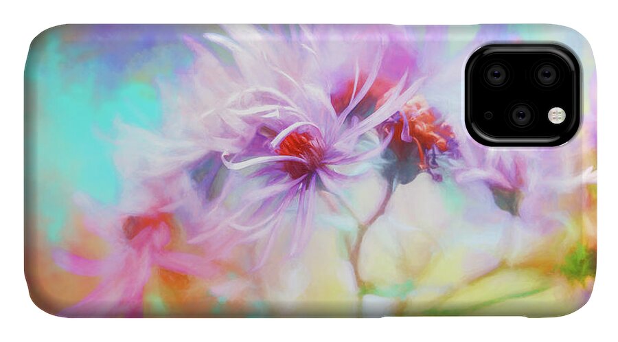 New England Asters iPhone 11 Case featuring the photograph Asters Gone Wild by Anita Pollak