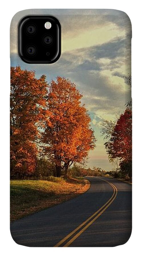  iPhone 11 Case featuring the photograph Autumn Drive by Kendall McKernon