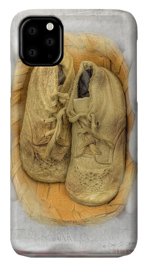 Shoes iPhone 11 Case featuring the photograph Baby Basket Shoes by Craig J Satterlee