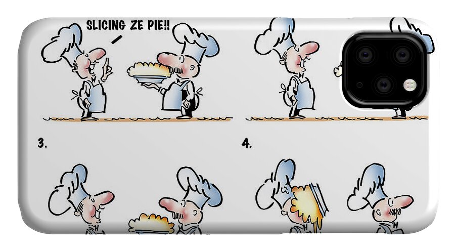 Chef iPhone 11 Case featuring the digital art Banana Cream Pie by Mark Armstrong