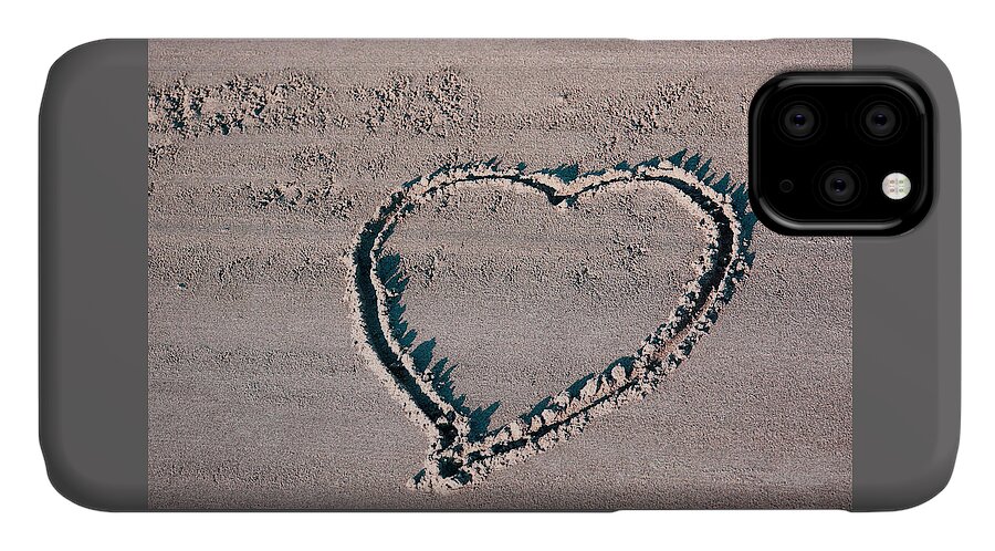 Heart iPhone 11 Case featuring the photograph Beach Heart by Lawrence S Richardson Jr