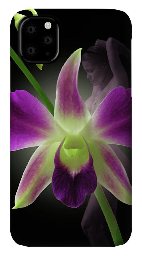 Fleurotica Art iPhone 11 Case featuring the digital art Beauties by Torie Tiffany