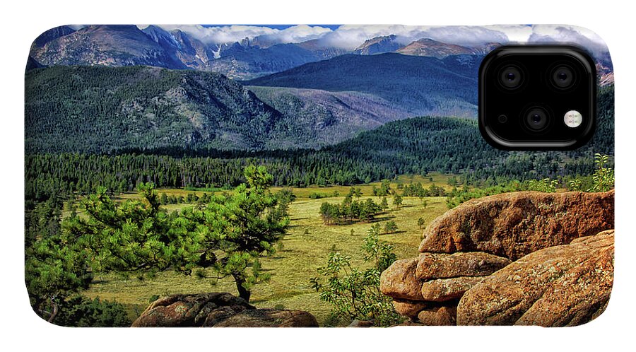 Beaver Meadows In Rocky Mountain National Park iPhone 11 Case featuring the photograph Beaver Meadows in Rocky Mountain National Park by Carolyn Derstine