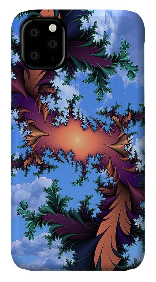 Scrim iPhone 11 Case featuring the digital art Behind the Scrim by Kenneth Armand Johnson