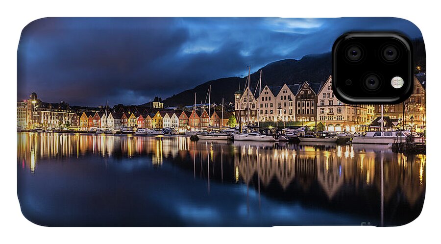 Bergen iPhone 11 Case featuring the photograph Bergen harbor by Didier Marti