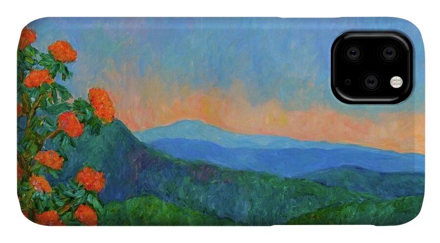 Kendall Kessler iPhone 11 Case featuring the painting Blue Ridge Morning by Kendall Kessler