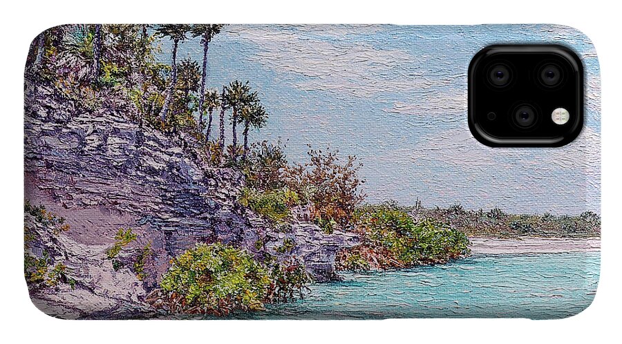 Eddie iPhone 11 Case featuring the painting Bonefish Creek by Eddie Minnis