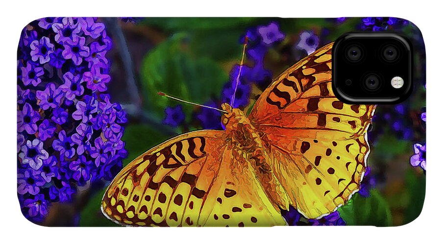 Nature iPhone 11 Case featuring the photograph Boothbay Butterfly by ABeautifulSky Photography by Bill Caldwell