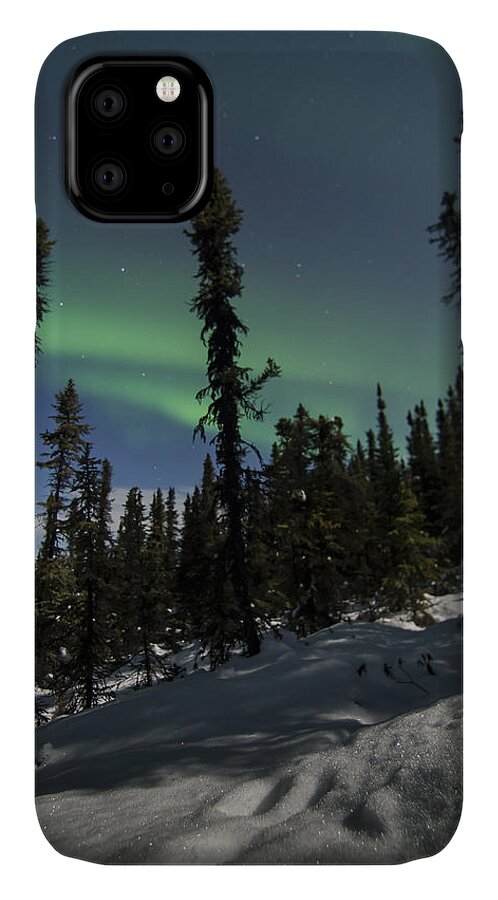 Aurora Borealis iPhone 11 Case featuring the photograph Boreal Forest Essence by Ian Johnson