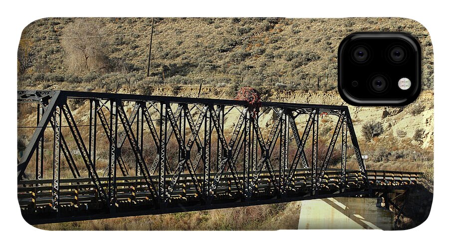 Thompson River iPhone 11 Case featuring the photograph Bridge Over The Thompson by Ann E Robson