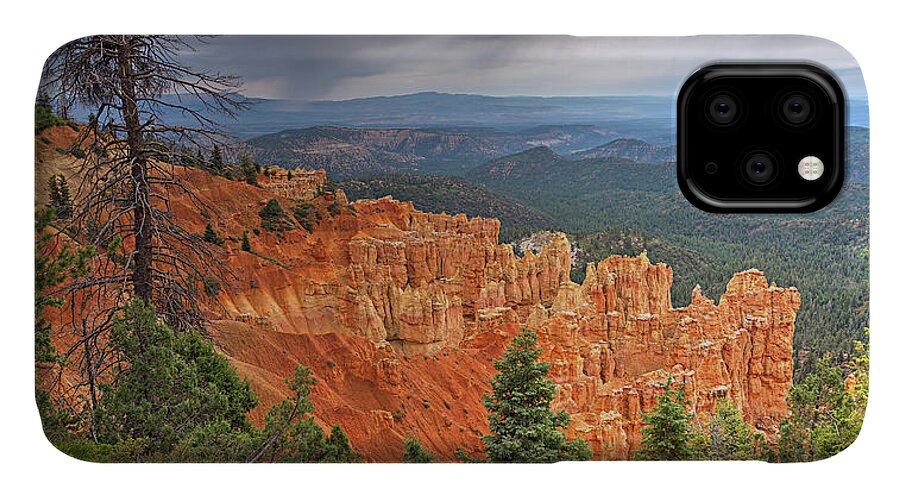 Bryce iPhone 11 Case featuring the photograph Bryce Squall by Peter Kennett
