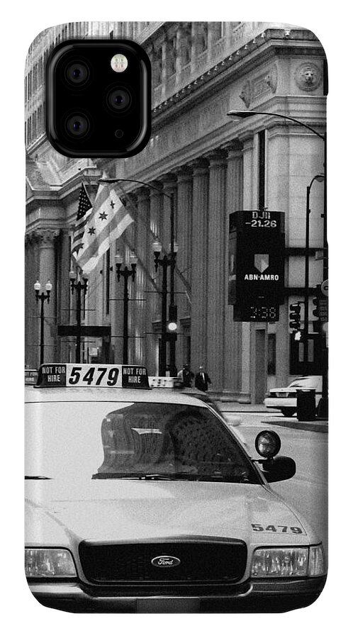 Chicago iPhone 11 Case featuring the photograph Cabs in the City by Laura Kinker