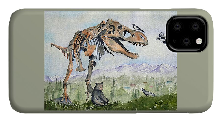 Bears iPhone 11 Case featuring the painting Carnivore Club by Marsha Karle