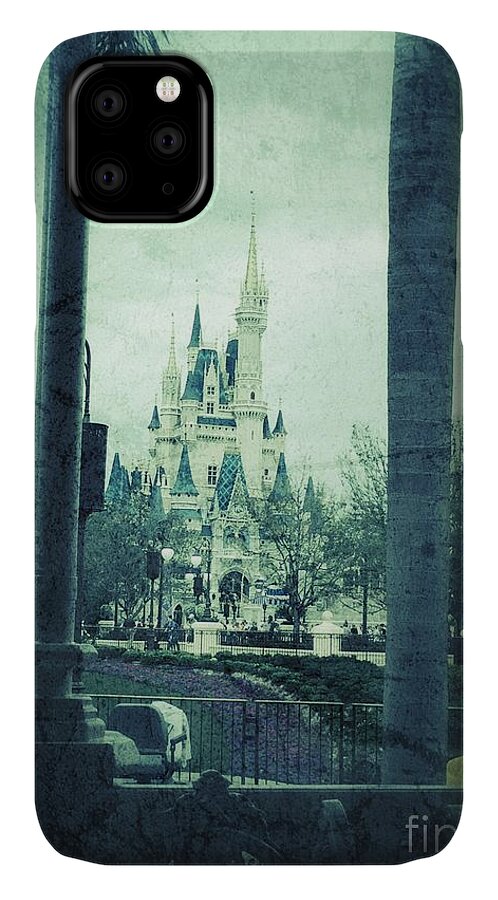 Disney iPhone 11 Case featuring the photograph Castle Between the Palms by Jason Nicholas