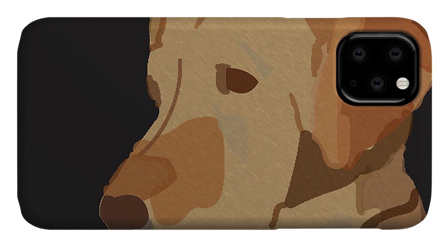 Service Dog iPhone 11 Case featuring the digital art CCI Shelly by Caroline Elgin