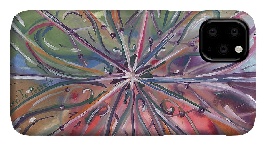 Intuitive Painting iPhone 11 Case featuring the painting Chaotic Beauty by Sheri Jo Posselt