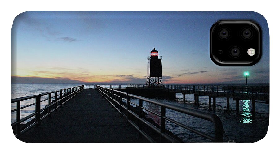 Charlevoix iPhone 11 Case featuring the photograph Charlevoix Light Tower by Laura Kinker