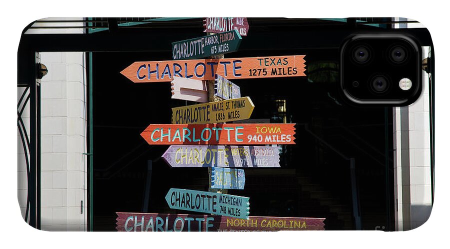 Charlotte iPhone 11 Case featuring the photograph Charlotte Signs by Jill Lang
