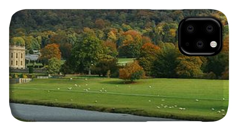 Chatsworth iPhone 11 Case featuring the photograph Chatsworth Panorama by David Birchall