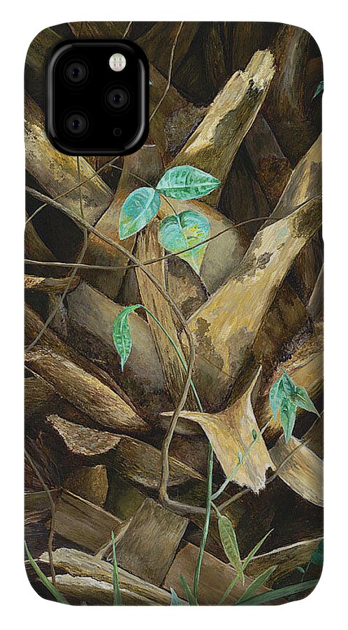 Poison Ivy iPhone 11 Case featuring the painting Cherished Boots by AnnaJo Vahle