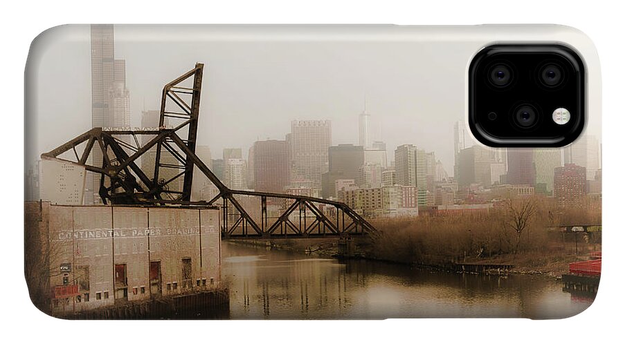  iPhone 11 Case featuring the photograph Chicago Mist by Tony HUTSON