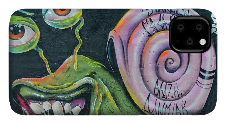 Mural iPhone 11 Case featuring the photograph Christiania Mural by Rob Hemphill