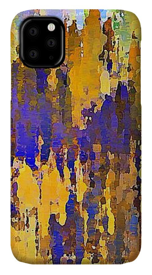 Blue iPhone 11 Case featuring the digital art Colorado Fall by David Manlove
