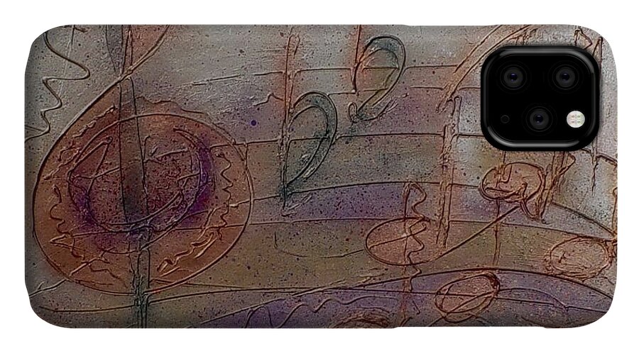 Impressionist iPhone 11 Case featuring the painting Composition in B Flat by Anita Burgermeister