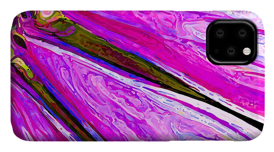 Nature iPhone 11 Case featuring the digital art Daisy Petal Abstract 1 by ABeautifulSky Photography by Bill Caldwell