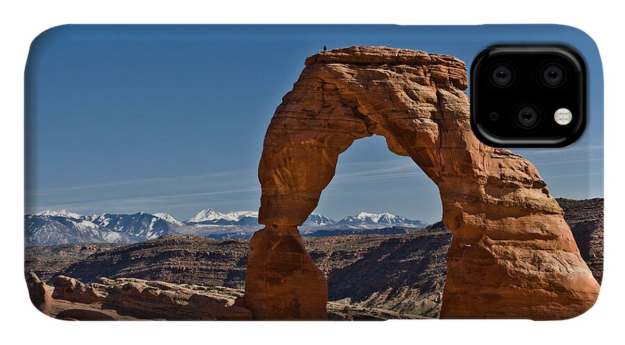 Delicate iPhone 11 Case featuring the photograph Delicate Arch by Jedediah Hohf