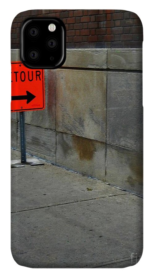 Signs iPhone 11 Case featuring the photograph Detour by Reb Frost