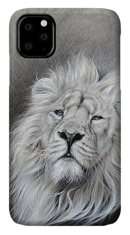 Animal iPhone 11 Case featuring the drawing Dignity by Elena Kolotusha