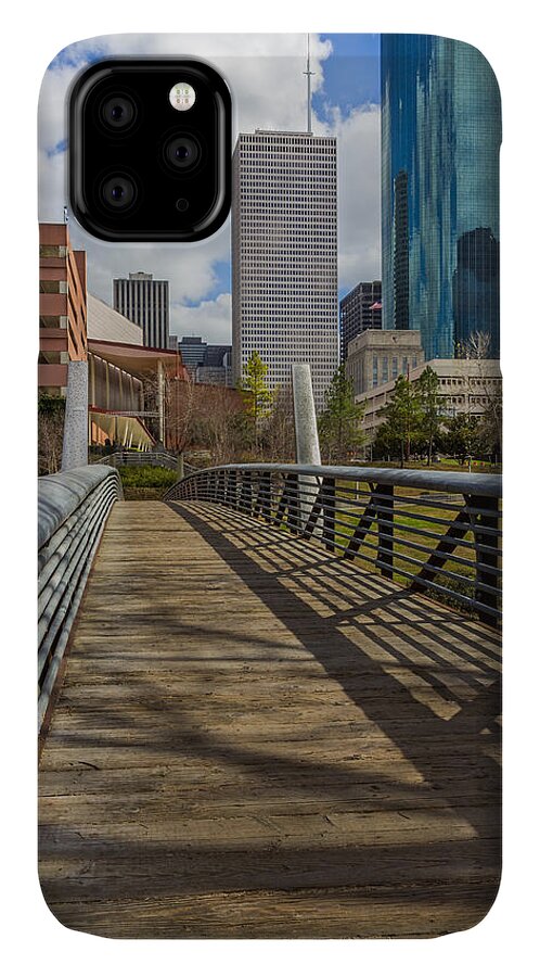 Houston iPhone 11 Case featuring the photograph Downtown Entrance by James Woody