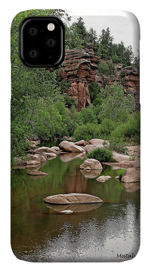 Spring iPhone 11 Case featuring the photograph East Verde Spring Crossing by Matalyn Gardner