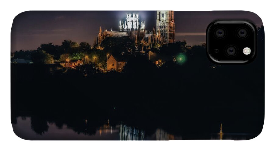 Architecture iPhone 11 Case featuring the photograph Ely Cathedral by night by James Billings