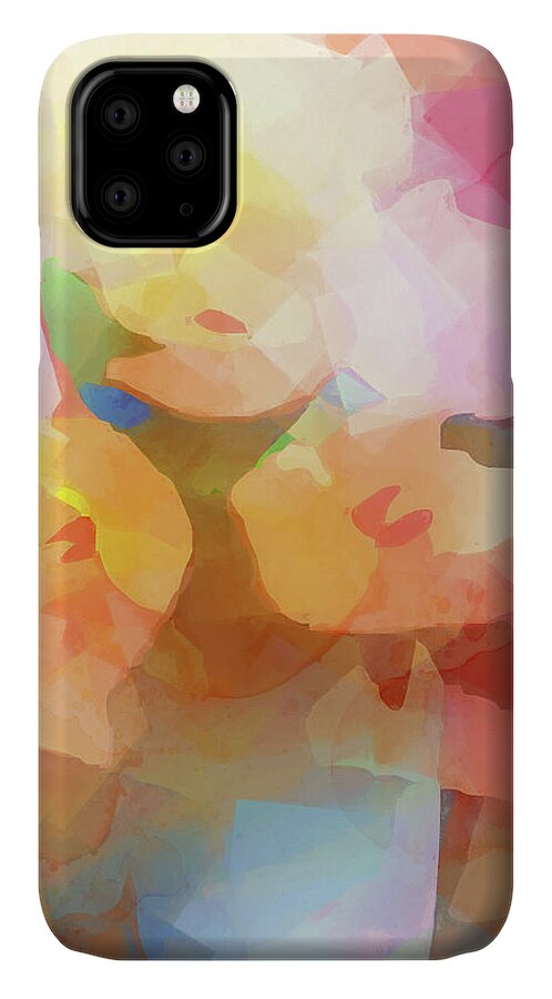 Flower Deco iPhone 11 Case featuring the painting Faded Flowers by Lutz Baar