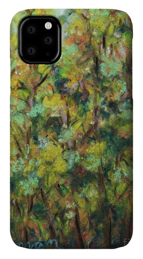 Fall iPhone 11 Case featuring the painting Fall Colors by Laurie Morgan