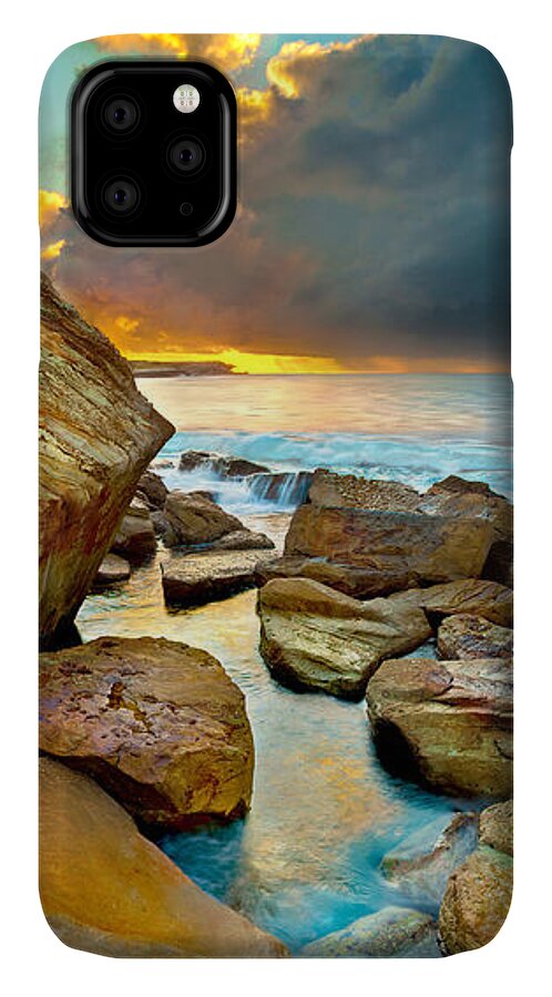 Landscape iPhone 11 Case featuring the photograph Fire In The Sky by Az Jackson