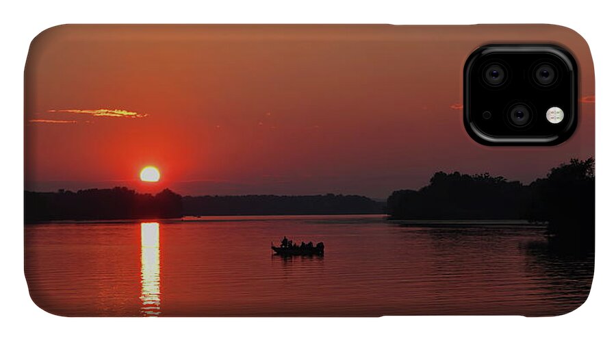 Wausau iPhone 11 Case featuring the photograph Fishing Until Sunset by Dale Kauzlaric