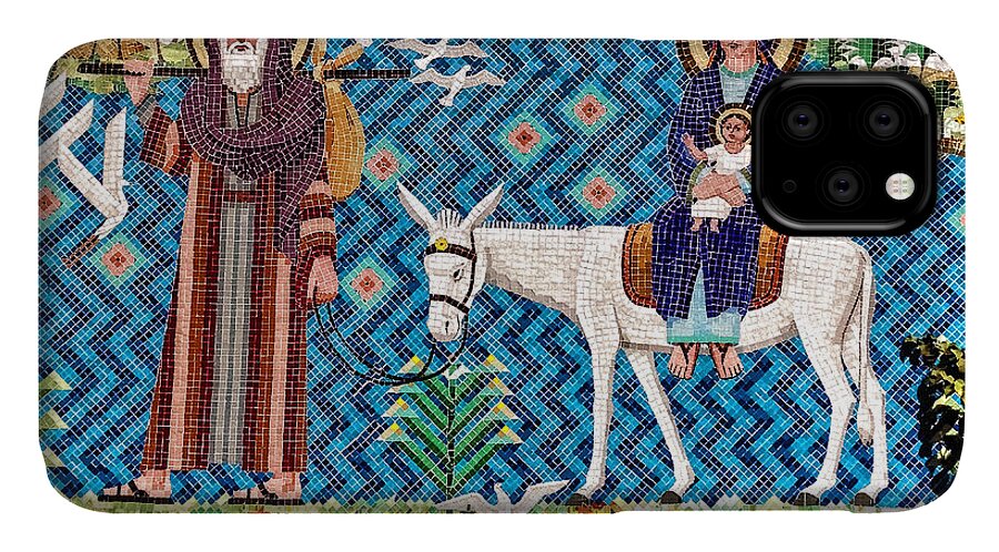Christmas iPhone 11 Case featuring the photograph Flight Into Egypt by Nigel Fletcher-Jones
