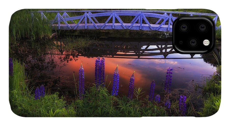 Foot Path iPhone 11 Case featuring the photograph Footbridge Sunset by John Vose