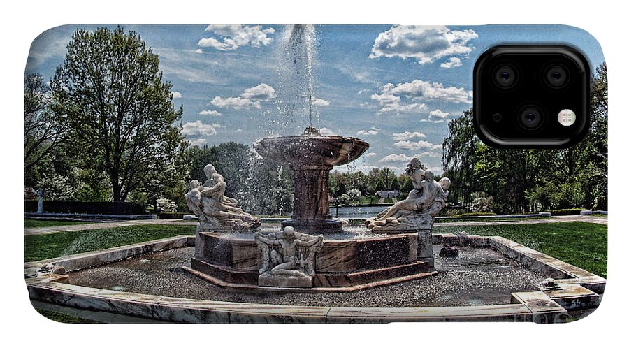 Fountain iPhone 11 Case featuring the photograph Fountain - Cleveland Museum of Art by Mark Madere