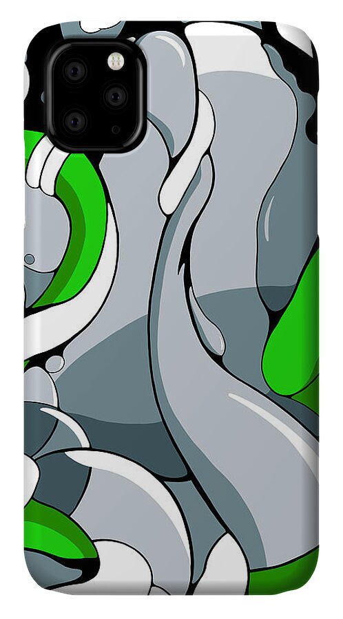 Vines iPhone 11 Case featuring the drawing Fountainhead by Craig Tilley