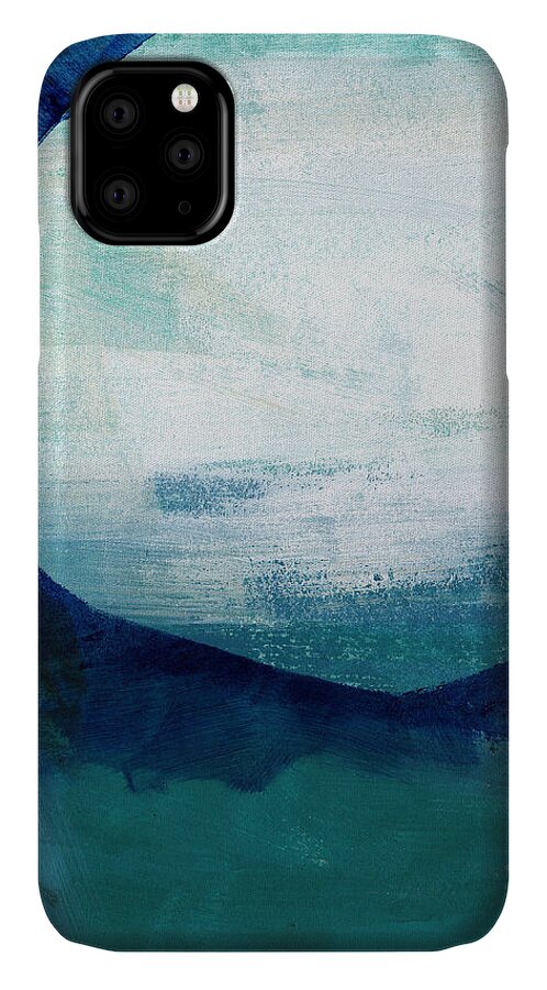 Blue iPhone 11 Case featuring the painting Free My Soul by Linda Woods